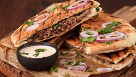 Lamb and Beef Stuffed Pita